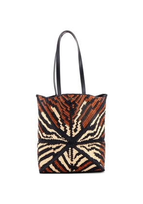 Loewe Pre-Owned Puzzle Fold Raffia Medium tote bag - Black