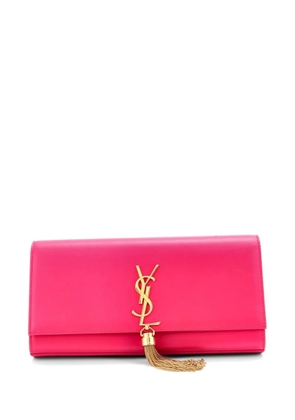 Saint Laurent Pre-Owned Classic Monogram Tassel Leather Long clutch bag - Pink