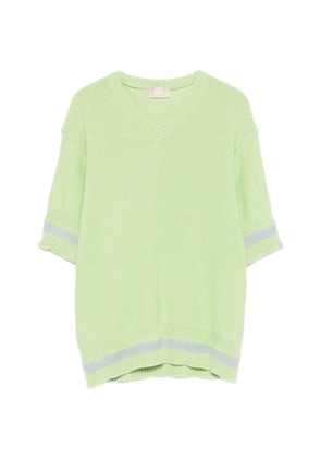 Versace Pre-Owned 2000s striped V-neck top - Green