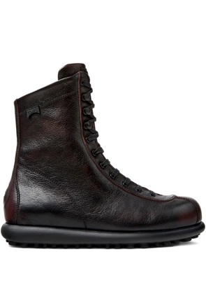 Camper Ariel lace-up leather boots - Red