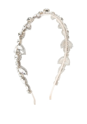 Jennifer Behr crystal-embellishment hair band - Silver