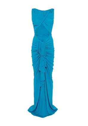 Christopher Esber bateu draped gown - Blue