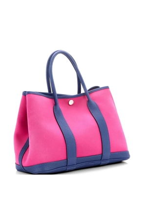Hermès Pre-Owned Garden Party Toile and Leather 30 tote bag - Blue