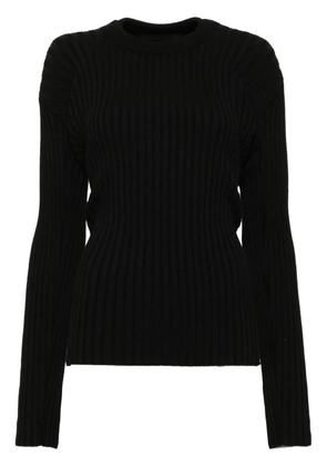 ALAINPAUL double-collar bascule rib jumper - Black