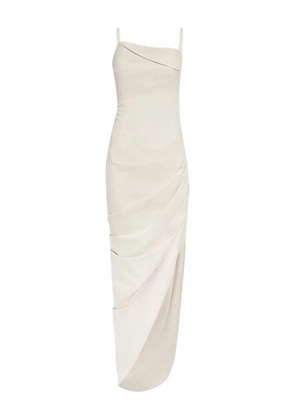 Jacquemus Saudade draped open-back maxi dress - Neutrals