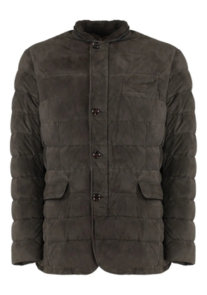 Moorer suede quilted jacket - Brown
