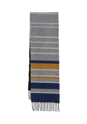 Paul Smith striped fringed scarf - Grey