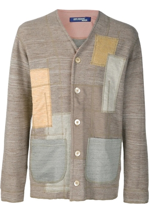 Junya Watanabe MAN patchwork cardigan - Neutrals