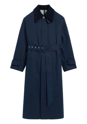 AMI Paris belted cotton trench coat - Blue