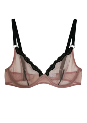 Fleur Du Mal sheer tulle demi bra - Neutrals