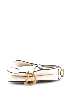 Christian Dior Pre-Owned Saddle Handbag Leather Mini shoulder bag - White