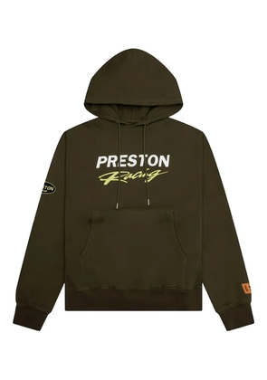 Heron Preston Preston Racing skull-patch hoodie - Green