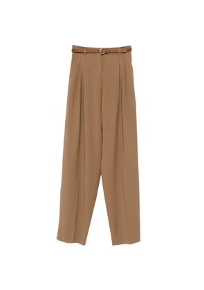 Max Mara pleated belted trousers - Brown