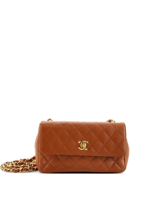 CHANEL Pre-Owned Classic Single Flap Bag Quilted Lambskin Mini crossbody bag - Brown