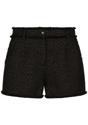 Dolce & Gabbana DNA frayed detailing tailored shorts - Black
