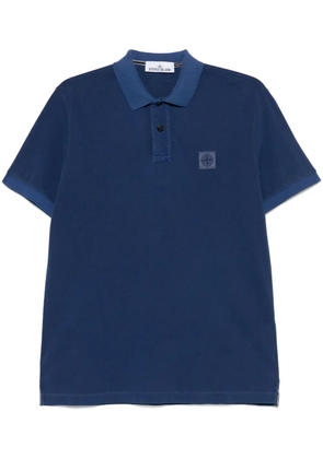 Stone Island piqué-weave polo shirt - Blue