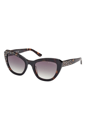 GUESS EYEWEAR geometric-frame sunglasses - Brown