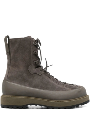 Stone Island 40mm lace-up suede boots - Grey