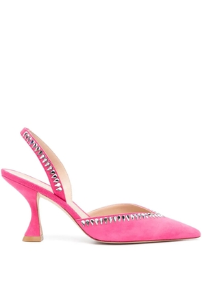 Stuart Weitzman Gemcut XCurve 85mm slingback pumps - Pink
