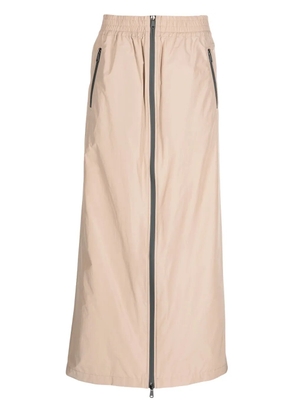 Brunello Cucinelli two-way zip-up maxi skirt - Neutrals