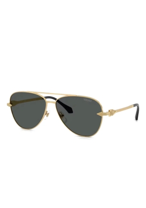 Versace Eyewear medusa-embellished metal sunglasses - Gold