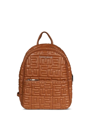 Ermanno Scervino quilted-monogram backpack - Brown