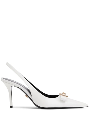 Versace Medusa '95 85mm leather pumps - White