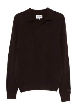 MC2 Saint Barth ribbed collared sweater - Brown