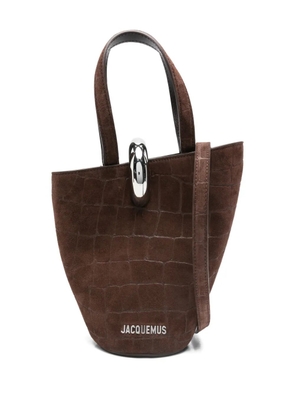 Jacquemus Le Petit Bambola asymmetrical bucket bag - Brown