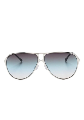 Isabel Marant Eyewear engraved-logo metal sunglasses - Grey