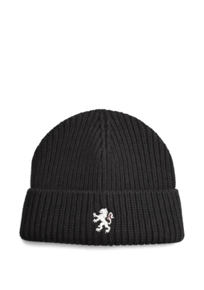 Cavendish ribbed logo beanie hat - Black