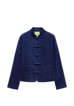 Shanghai Tang buttoned corduroy jacket - Blue