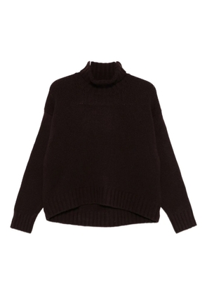 Bruno Manetti ribbed-trim jumper - Brown
