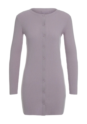 SABLYN Vienna buttoned ribbed cardi-coat - Purple