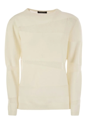 Fabiana Filippi diagonal-insert long-sleeves sweater - Neutrals