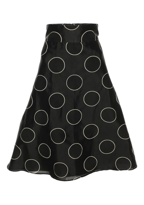 Red Valentino Vintage printed midi skirt - Black