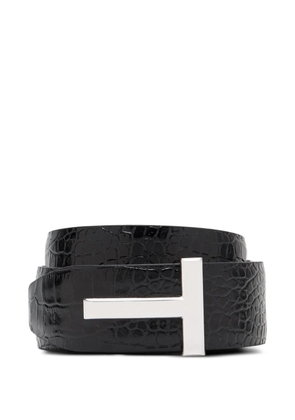 TOM FORD logo-plaque belt - Black