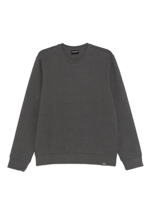 Emporio Armani logo-embossed sweatshirt - Grey