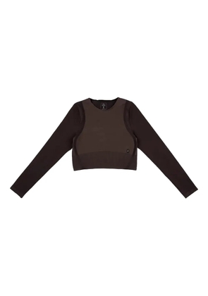 On knit studio crop - Brown