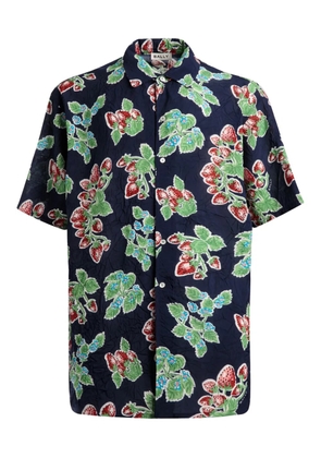 Bally floral-print crinkled shirt - Blue