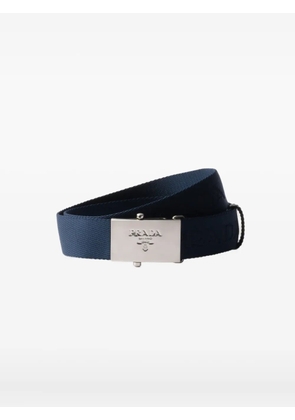 Prada logo-tape belt - Blue