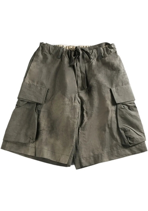 Uma Wang faded-effect cargo shorts - Grey