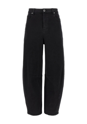 Self-Portrait high-rise wide-leg jeans - Black