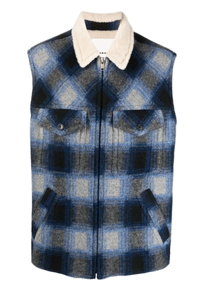 MARANT Kiran checked gilet - Blue