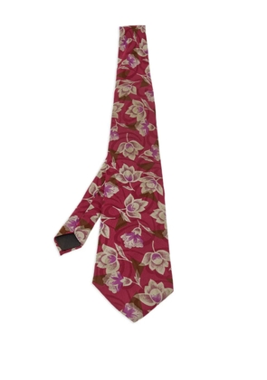 Lanvin Pre-Owned floral-print tie - Red