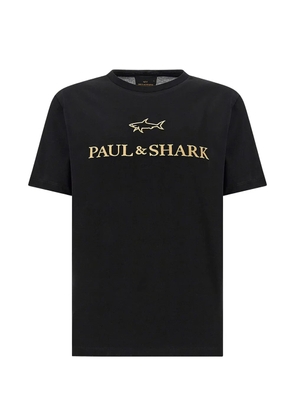 Paul & Shark embroidered-logo T-shirt - Black