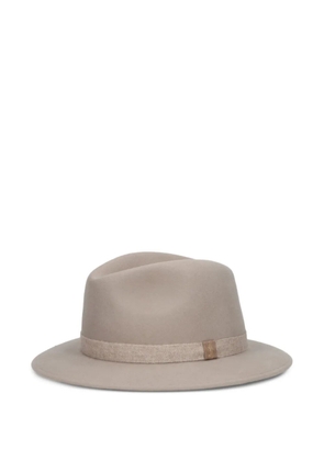 Borsalino Country logo-detail hat - Neutrals