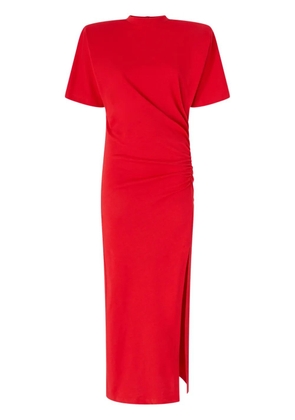 PINKO ruched long dress - Red
