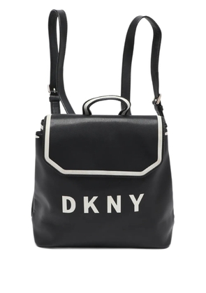 DKNY Vintage Jade leather logo backpack - Black