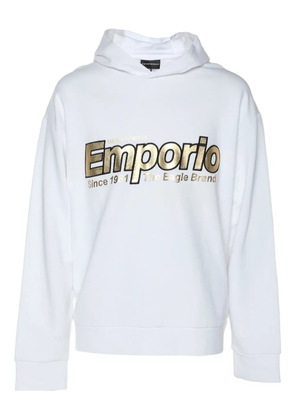 Emporio Armani Pre-Owned logo-detail hoodie - White